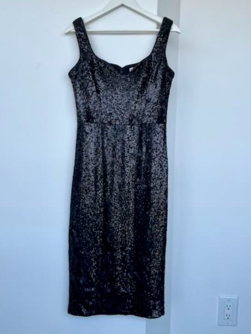 Dress the Population Sloane Black Sequin Bodycon Midi Dress Size Medium - Picture 5 of 9